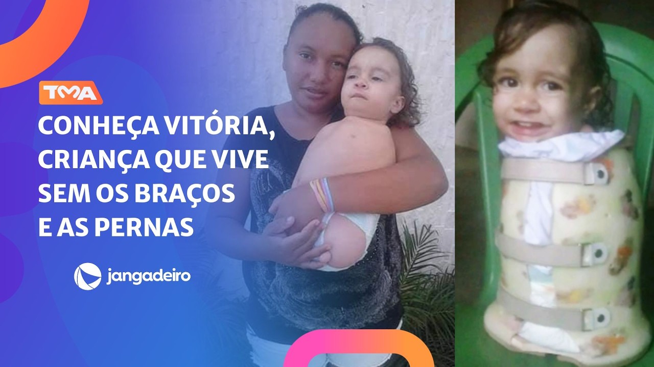 SEM BRAÇOS E PERNAS VITÓRIA DÁ LIÇÃO DE SUPERAÇÃO