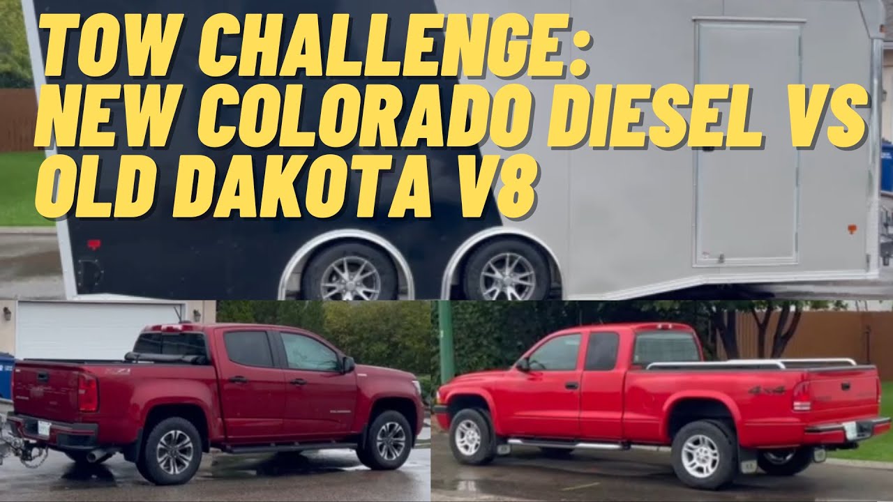Review of 2021 Chevy Colorado Diesel towing vs 2004 Dakota V8 – Which one pulls better?