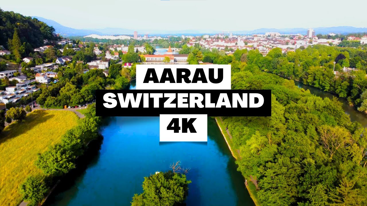 Drone Views of Switzerland in 4k: Aarau