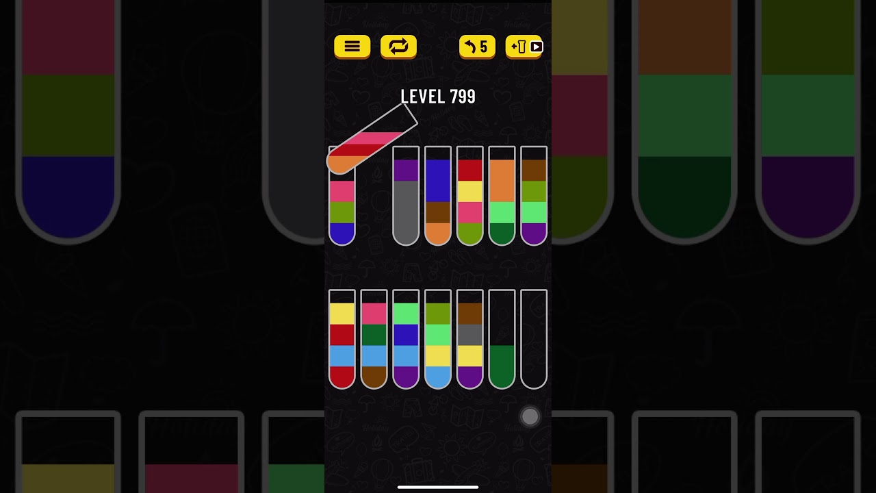 game water sort puzzle level 799 (game susah) || game