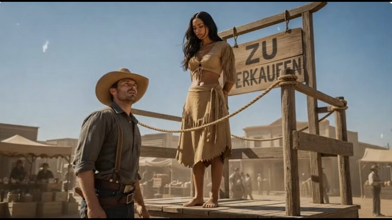 “Kauf mich, Cowboy!”, sagte die schönste Apache-Sklavin, als sie den Mann auf dem Markt sah.