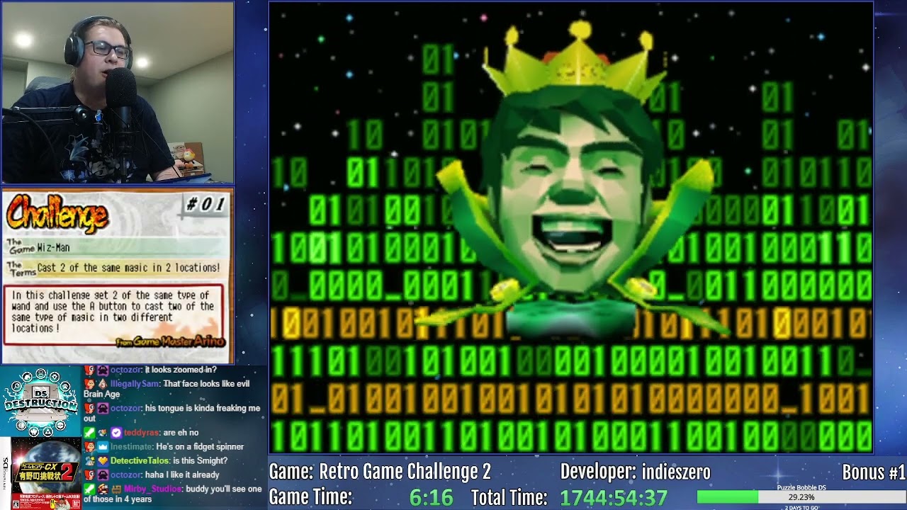 DS Destruction BONUS GAME #1: Retro Game Challenge 2 (with English fan translation!)