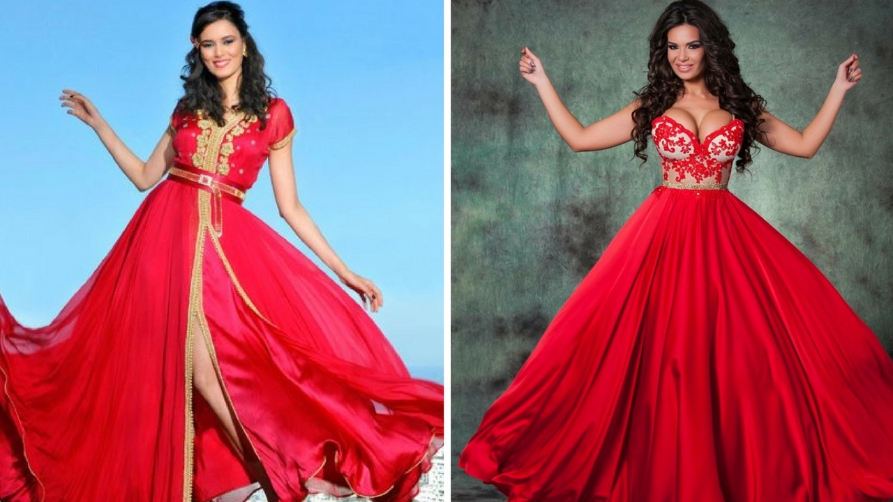 Collection Caftan Rouge Lux♛ Top 2017 ♛تشكيلة متنوعة للقفطان المغربي الاحمر