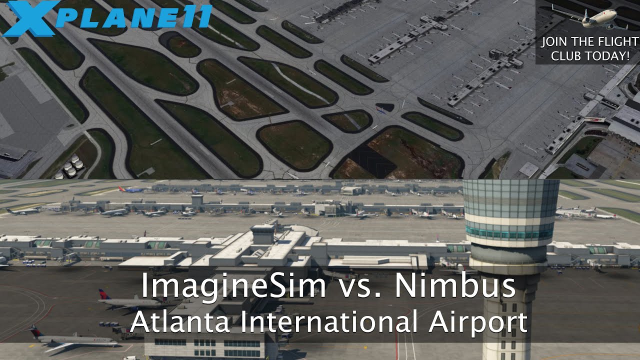 X-Plane 11 | ImagineSim vs. Nimbus Atlanta International Airport