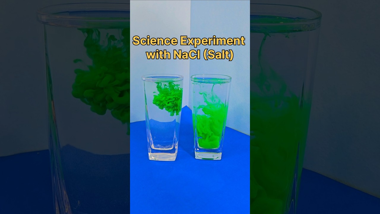 Science Experiment with NaCl (Salt) 😱 Salt Experiment #experiment #shorts #scienceproject