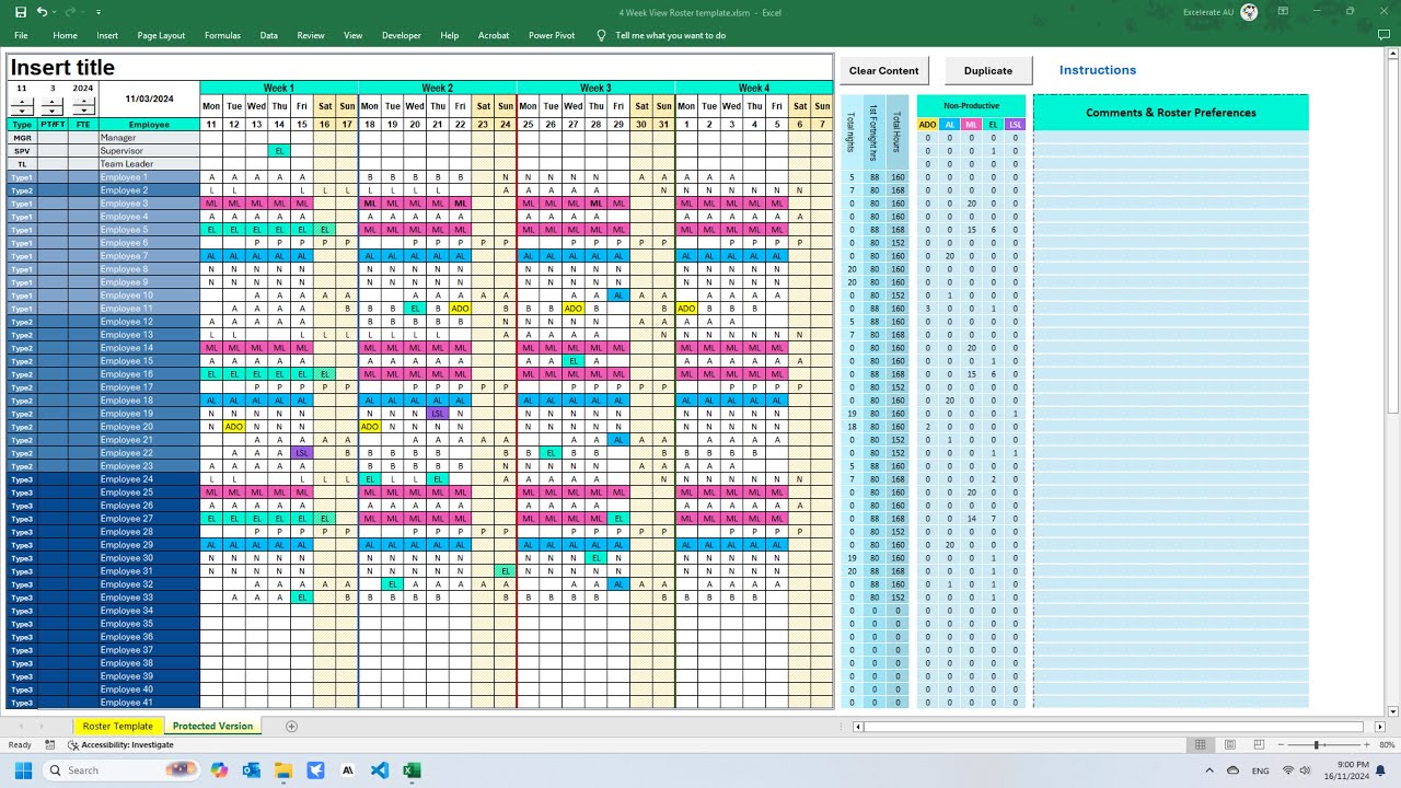 📊 How to Use Your Excel Employee Roster Template &ndash; Step-by-Step Guide!