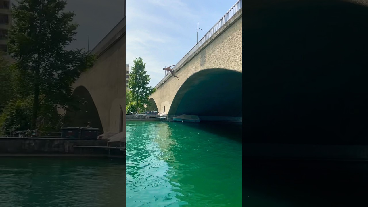 Dangerous Bridge Dive 😱 #shorts #viral