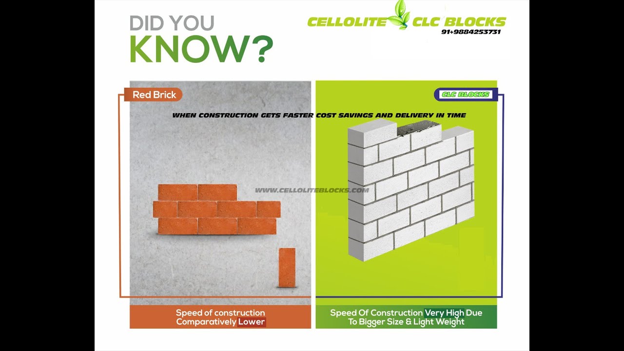 CLC- Foam concrete Manual method lightweight block production