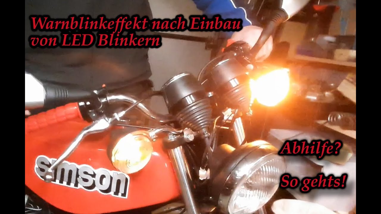 Simson Warnblinkeffekt bei LED Blinkern-  Umrüsten auf LED Blinker. Dioden helfen. Diodenschaltung