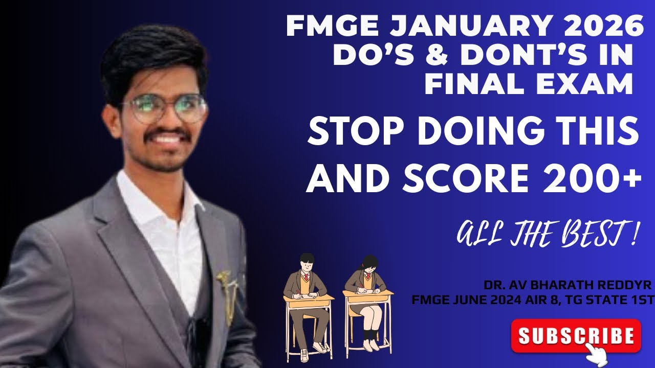 FMGE JANUARY 2026 EXAM DAY STRATEGY | EXAM TIPS & TRICKS , EASY HACKS | 200+ by Dr. Bharath Reddy 