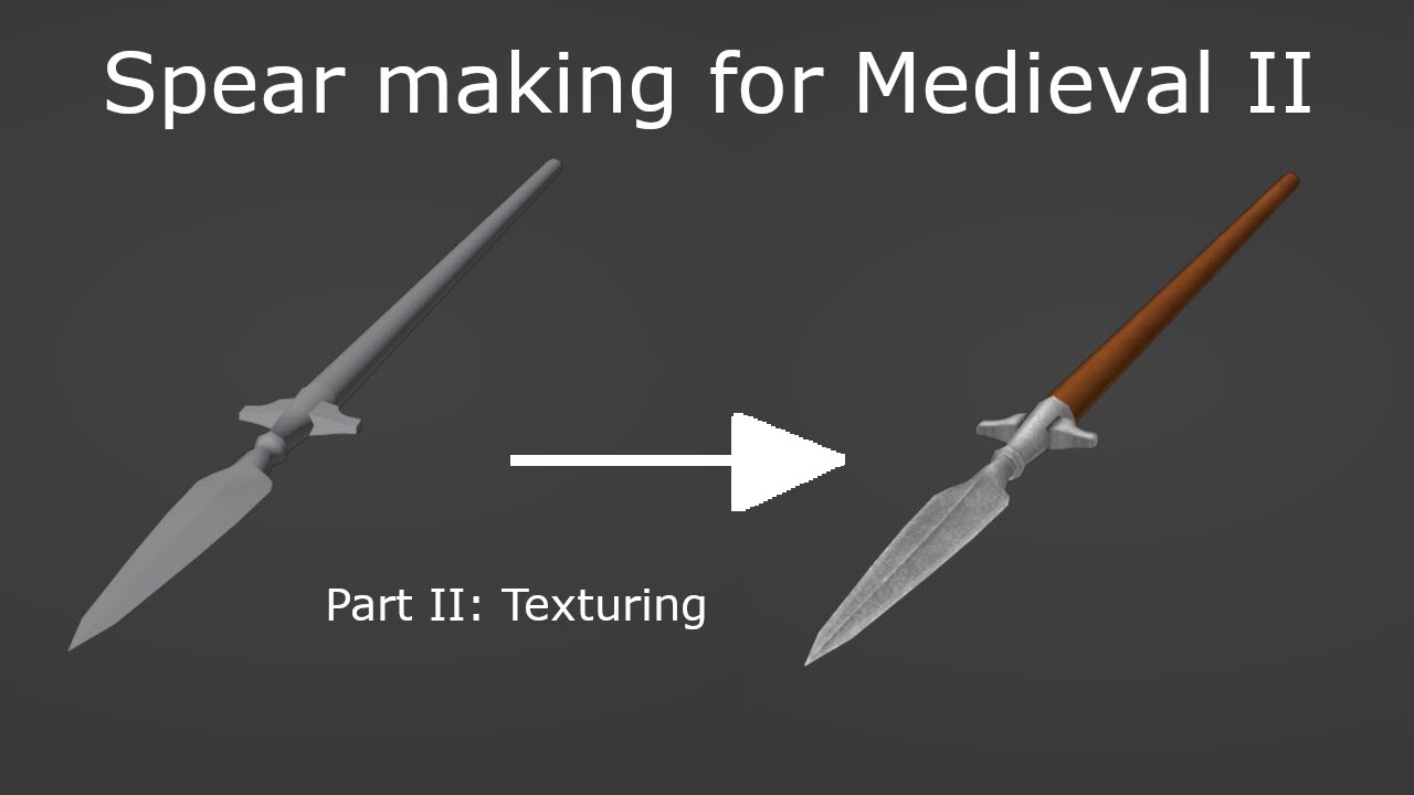 Blender/GIMP Spear Making for Medieval II: Total war/Part 2 Texturing