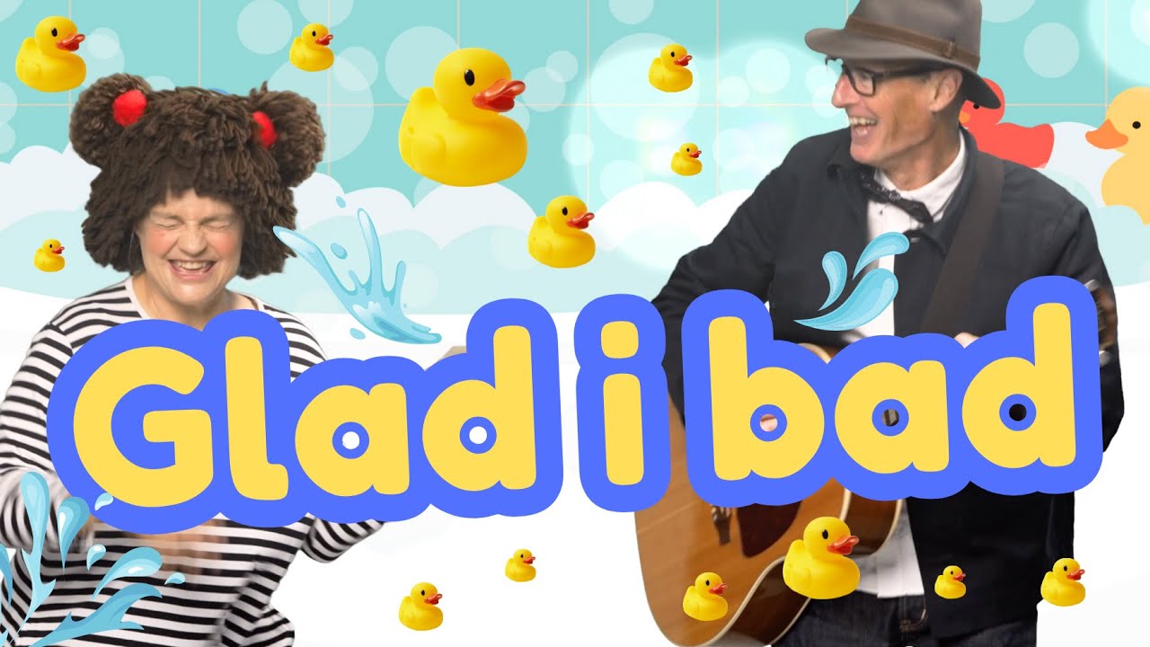 Jeg blir' glad når jeg går i bad | Glad sang med fagter | Popsi og Krelle