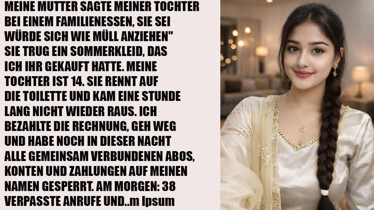 Meine Mutter sagte meiner Tochter beim Familienessen, sie „ziehe sich wie Müll an“ —