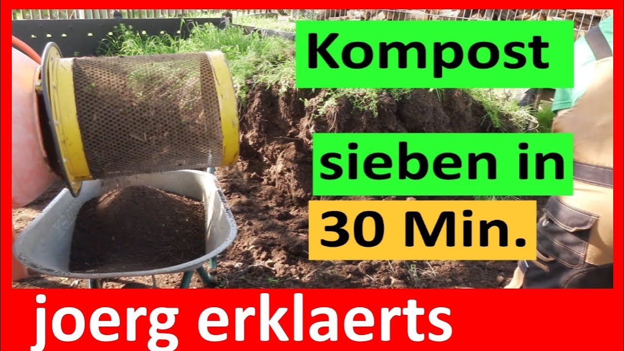 Trommelsieb Siebtrommel für den  Kompost sieben Siebkorb  Tutorial Nr.175