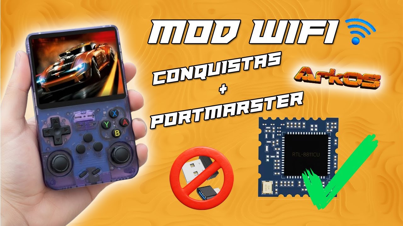 Instalei Wi-Fi no R36S… e ele virou outro console!