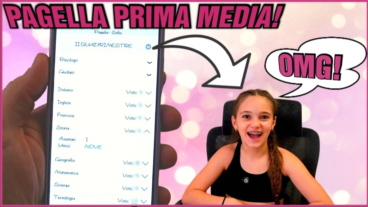 Reagiamo a tutti i voti della PAGELLA 2&deg; QUADRIMESTRE di Sofy in Prima Media! #reaction #scuola #bts
