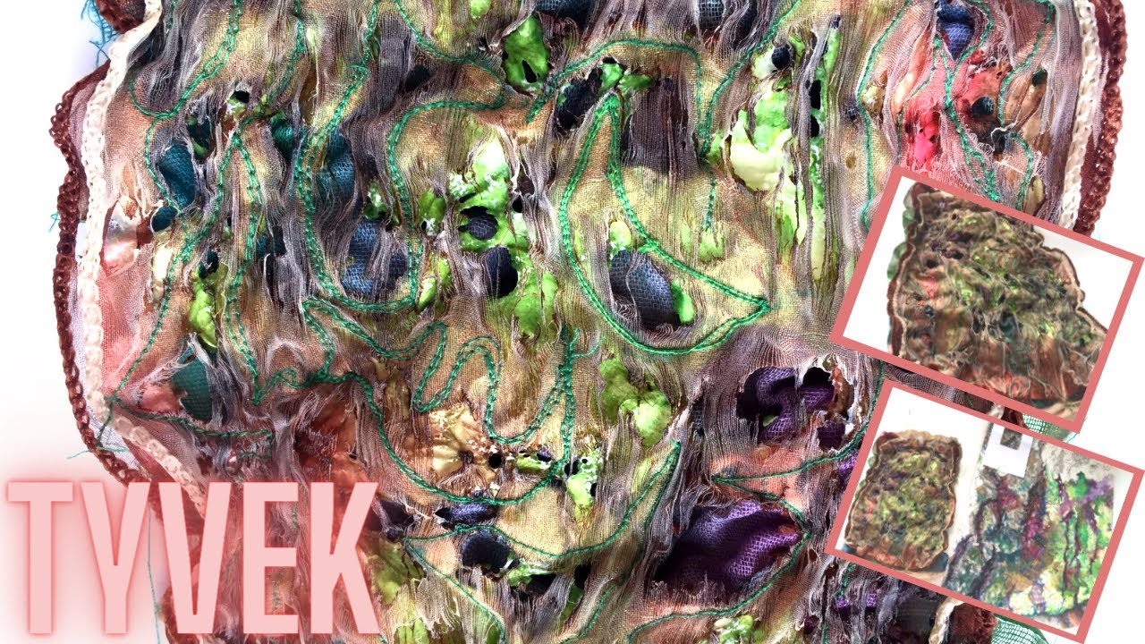 TYVEK with TEXTILES | Experimenting with Tyvek | Didsbury Art Studio