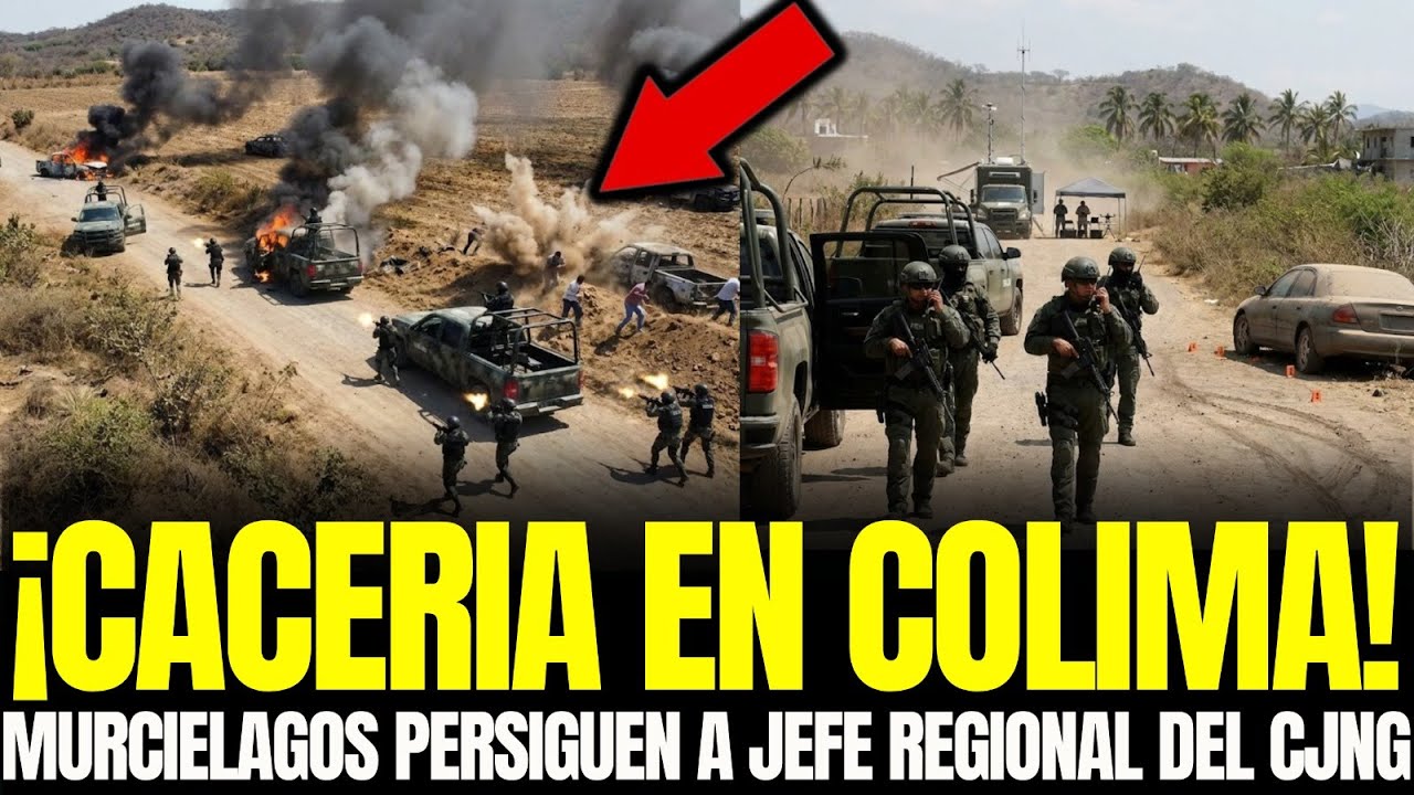 ¡CACERÍA en COLIMA! MURCIÉLAGOS PERSIGUEN a JEFE REGIONAL del CJNG tras TOPÓN BRUTAL