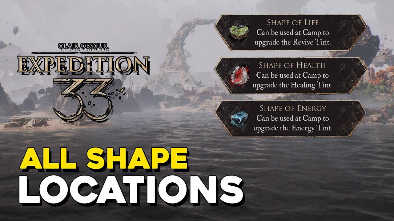 Expedition 33 All Shape Locations (All Healing, Energy And Revive Shapes)