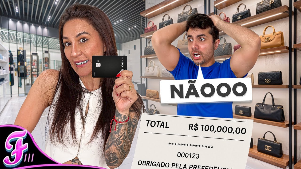 GASTEI R$100.000 NO CARTÃO DELE ! - Fran Japa