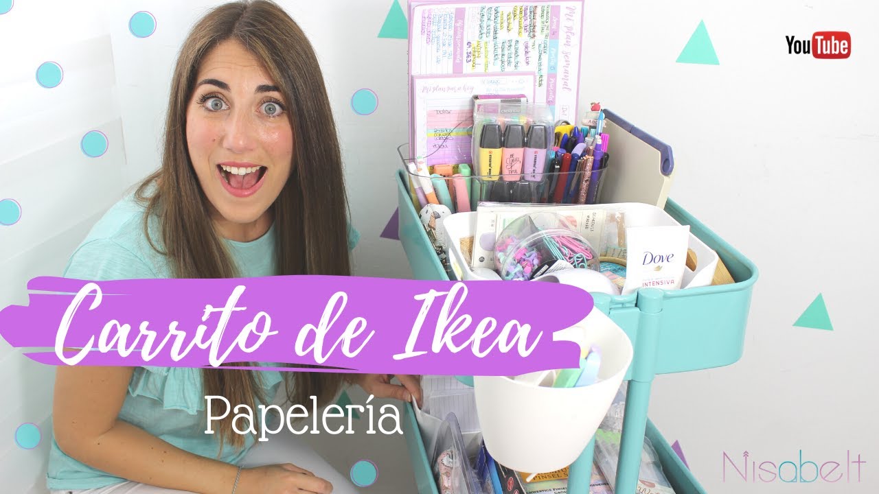 Mi 🌟 CARRITO Raskog de IKEA. ✏️Material de PAPELERÍA y de oficina / Nisabelt