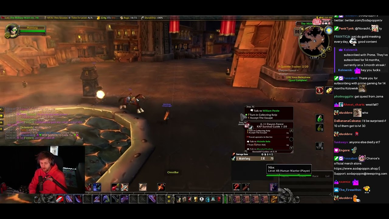 Vanilla Hardcore WoW Streamer Guild: Day 2 w/ Chat - (sodapoppin) - October 14, 2023
