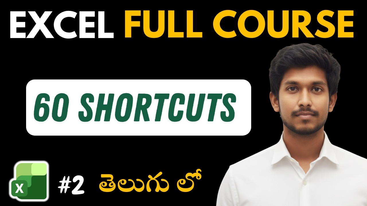 60 Excel Shortcuts to Save Time | Master Excel in Telugu