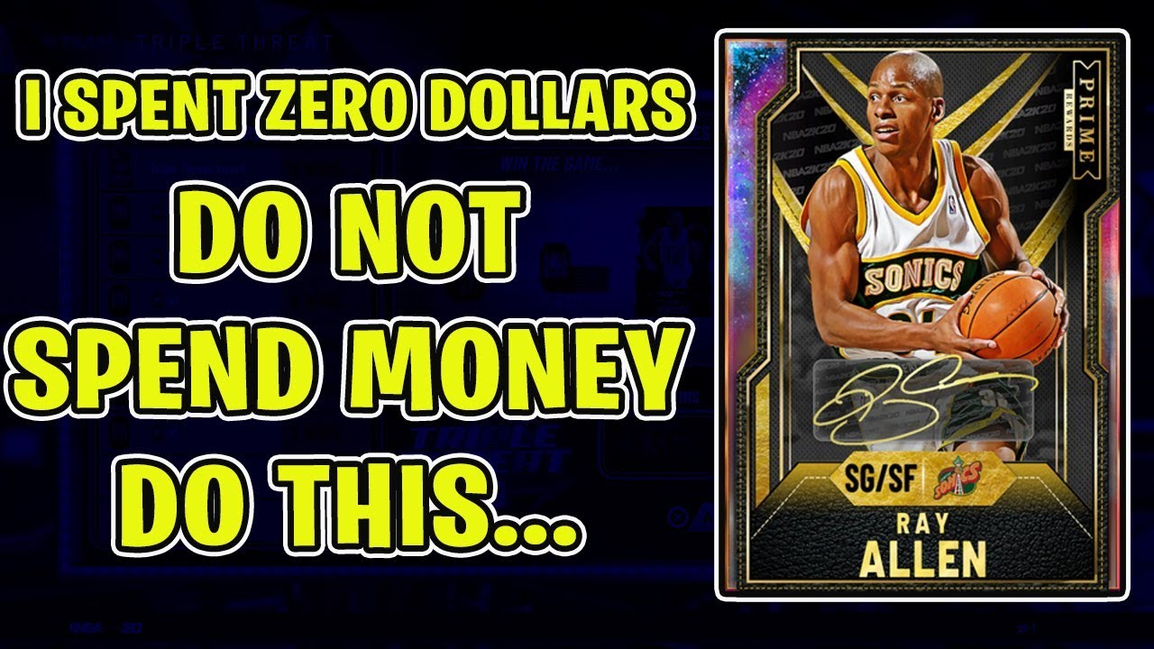 NBA 2K20 HOW TO GET GALAXY OPAL RAY ALLEN WITH NO MONEY SPENT! MY METHOD!
