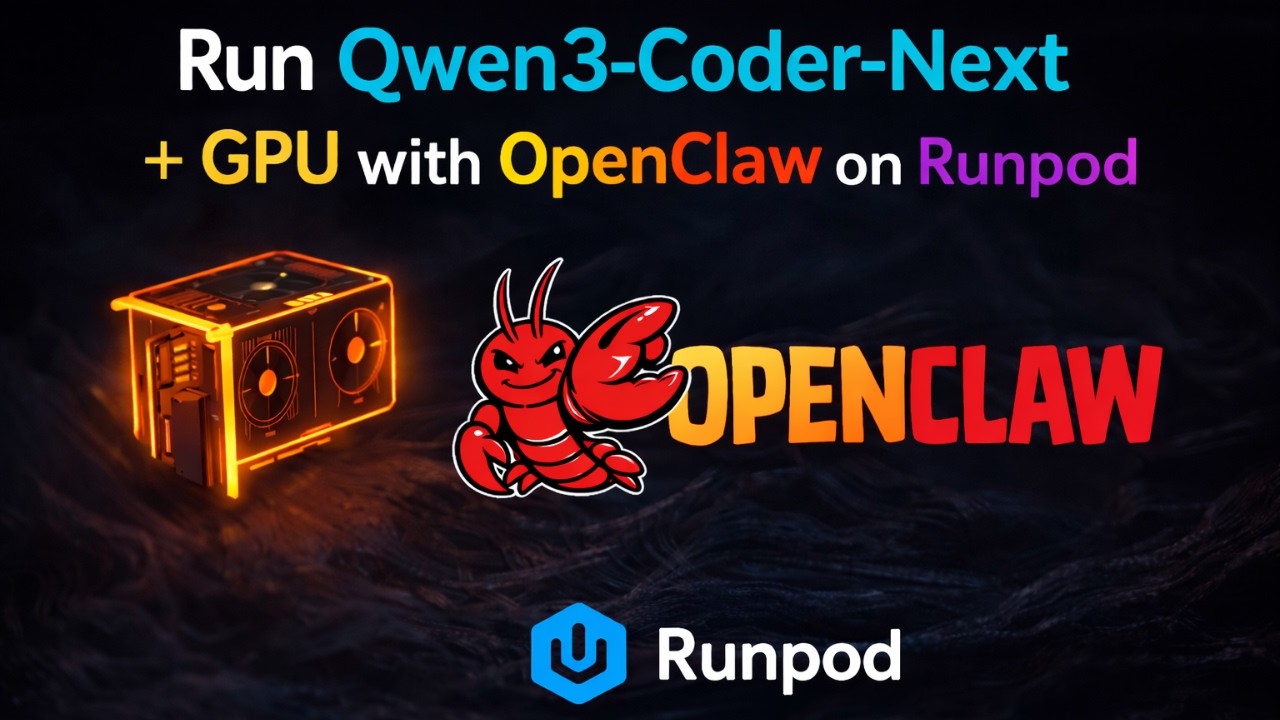 Запустите Qwen3_Coder_Next, используя Ollama и OpenClaw на Runpod.