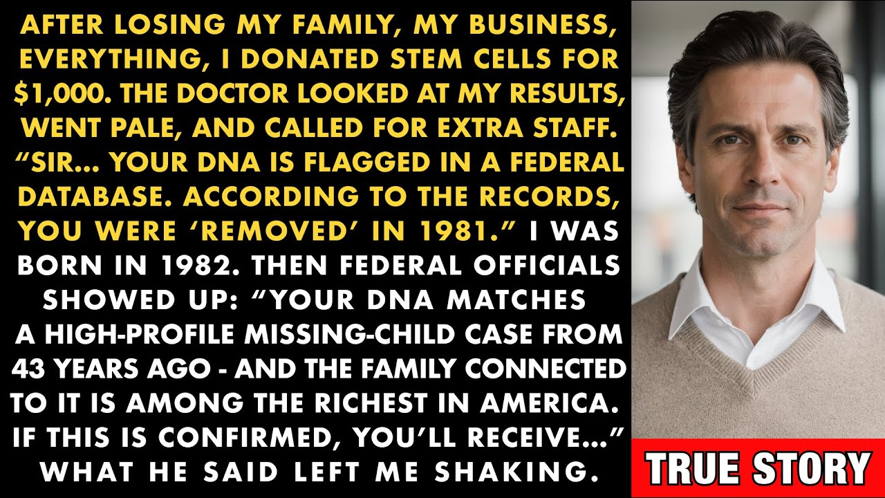 After Losing My Family, My Business, Everything, I Donated Stem Cells For $1,000. The Doct...