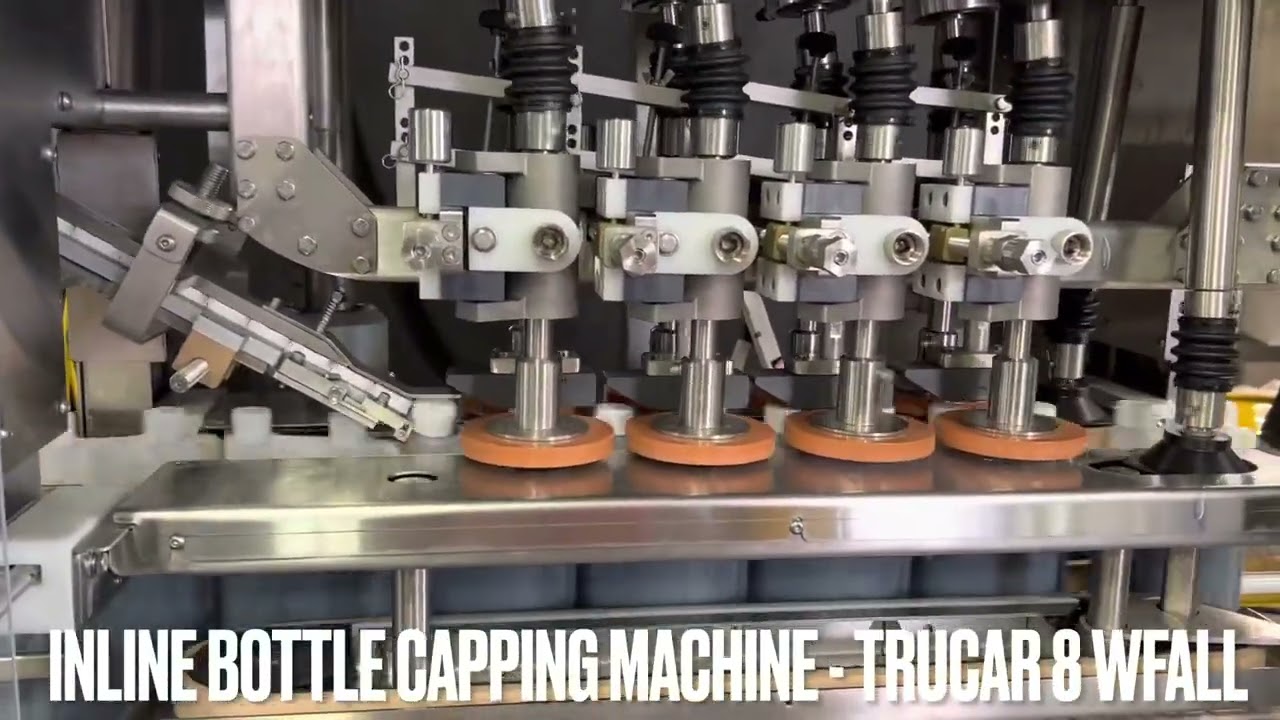 Multiples Machines Automatic Bottle Unscrambler, Secondary Orientation, Filler,  Capper and labeler.