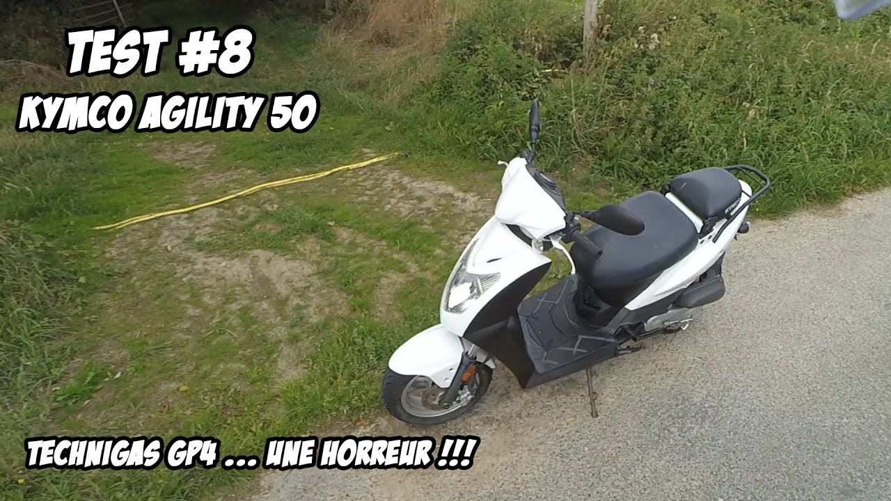 TEST 8 : KYMCO Agility 4T 50cc  - ULTRA CHEAP !!! - POT TECHNIGAS GP4