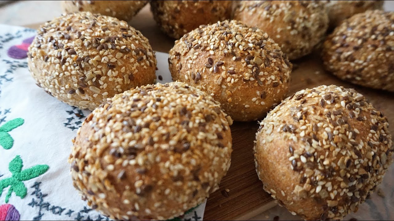 БУЛОЧКИ из цельнозерновой муки с семечками
