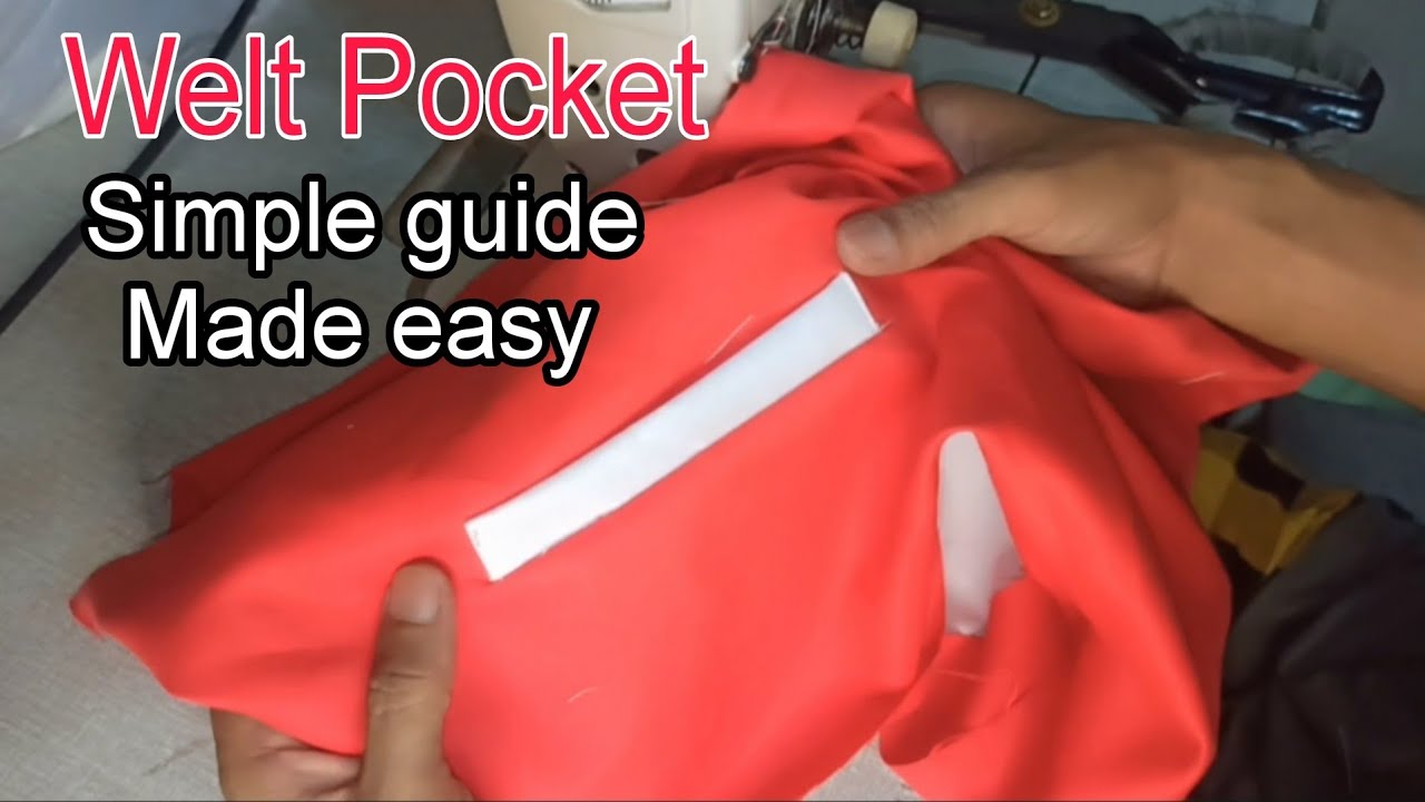 How to sew Welt Pocket..basic welt Pocket