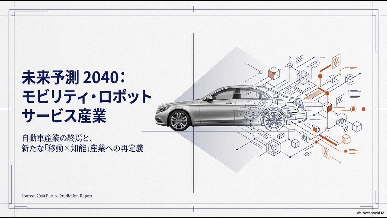 【未来予測2040】モビリティ・ロボットサービス産業とは？