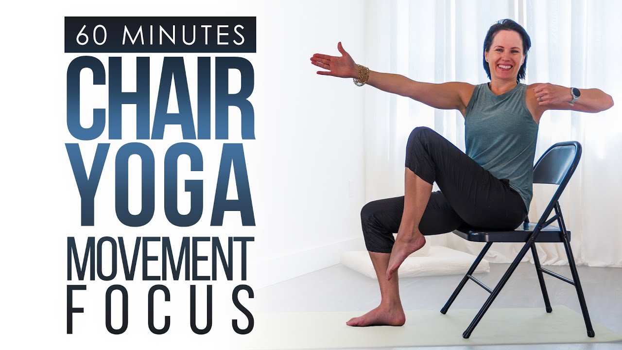 Chair Yoga for Seniors | Movement Focused Class Including Stand & Sit Exercise | 1 hour