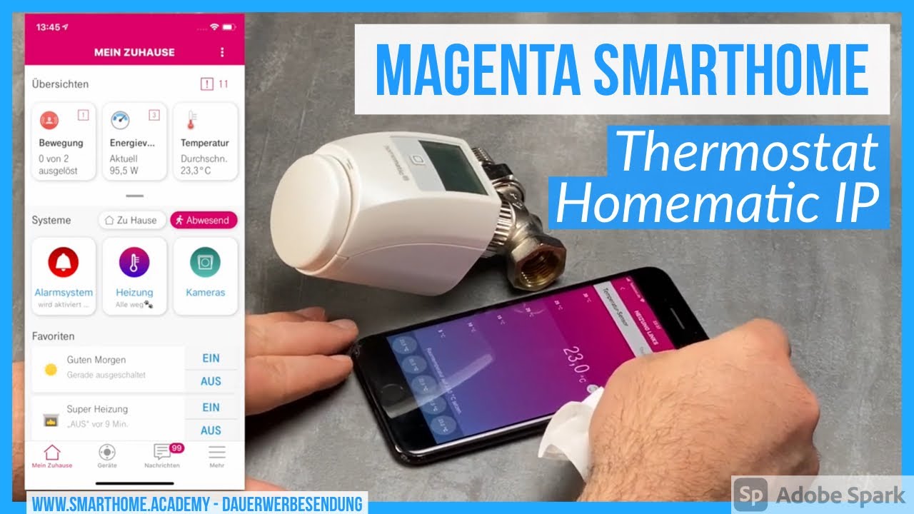Unboxing: Heizk&ouml;rperthermostat Homematic IP & Magenta SmartHome App-Funktionen.