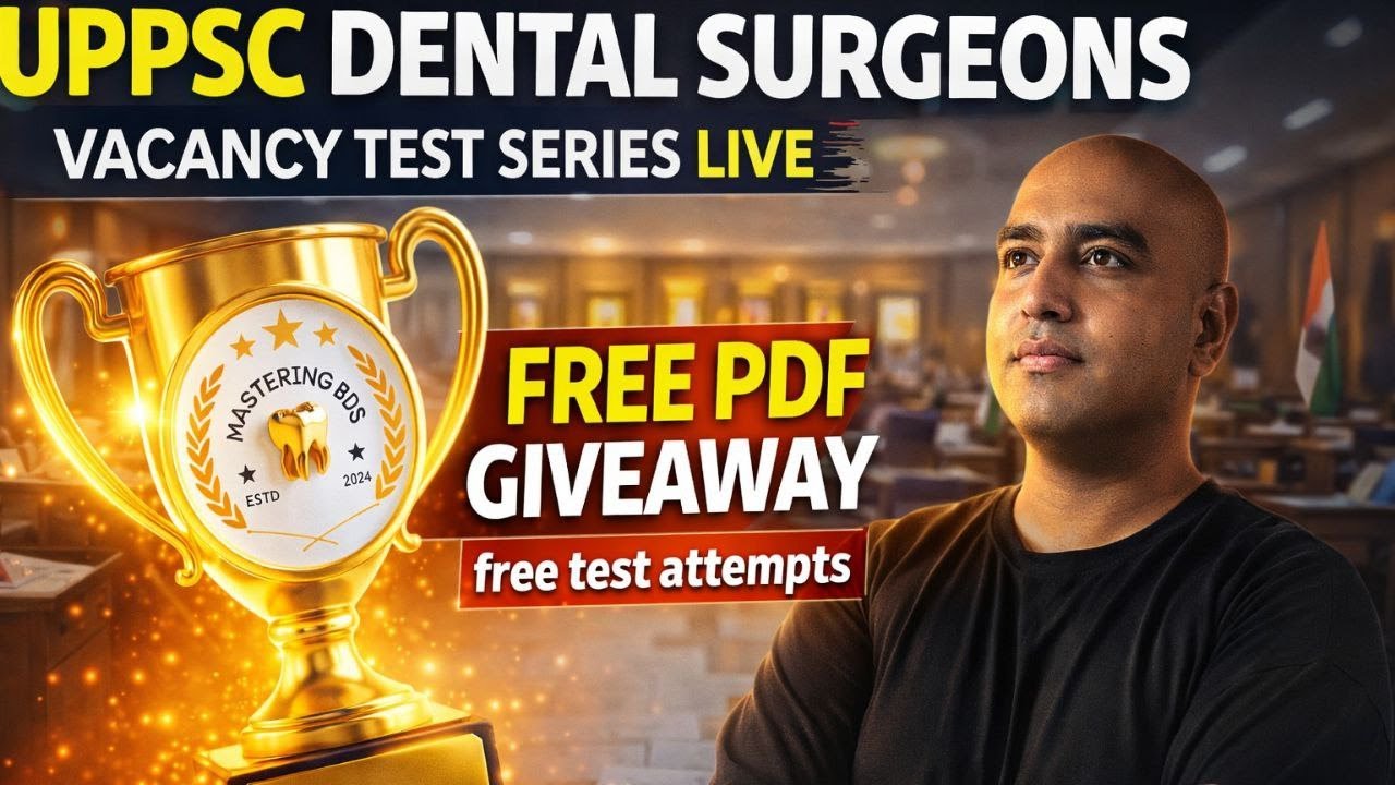 UPPSC Dental Surgeon FREE LIVE Mock Test 😱 | Real Exam Level Questions | Don’t Miss