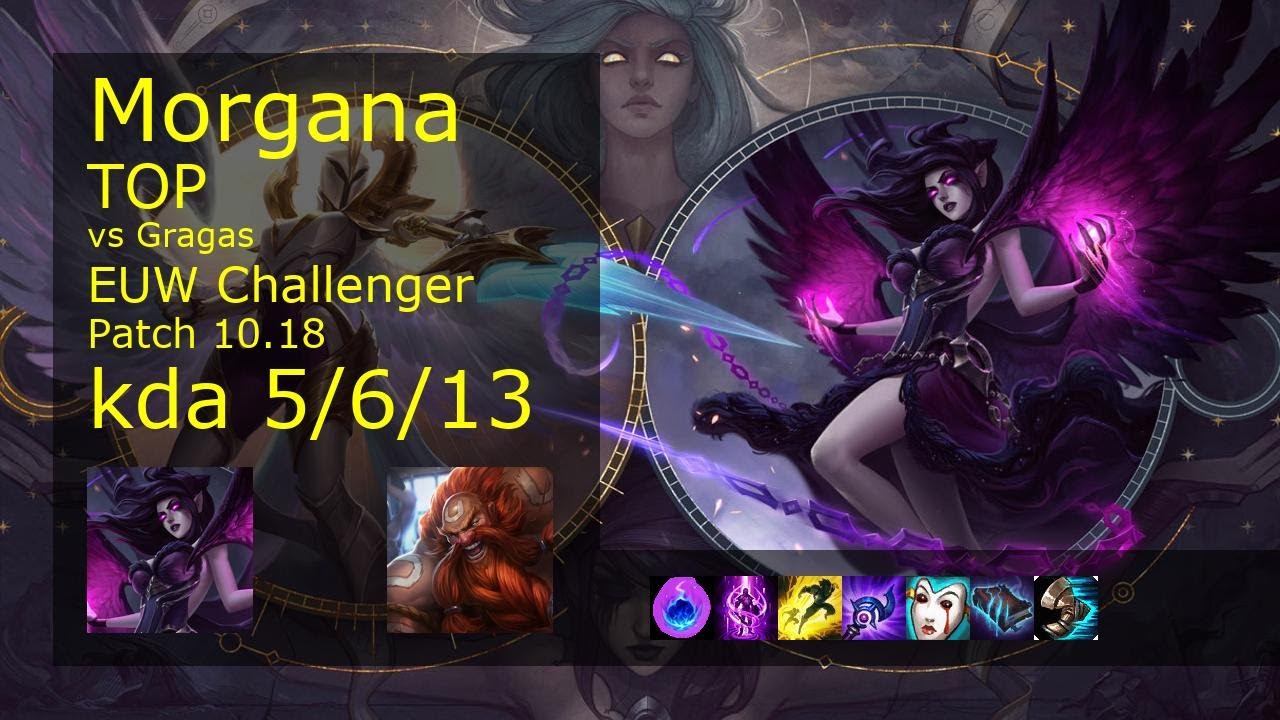 Morgana Top vs Gragas - EUW Challenger 5/6/13 Patch 10.18 Gameplay