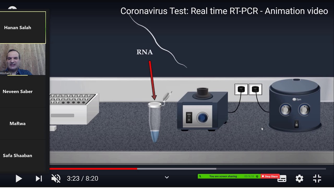 محاضرة الكشف عن فيروس كورونا المستجد بأستخدام RT-PCR