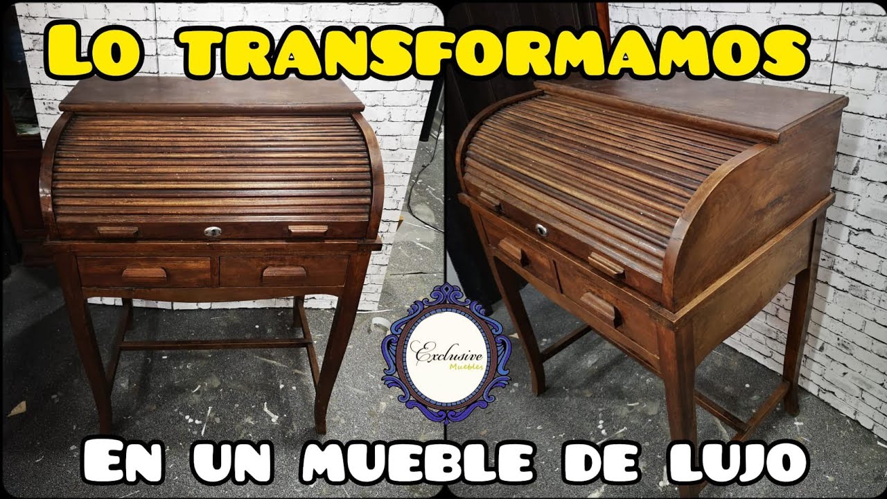 Renovación de mueble con ESMALTE Y MOLDURAS DE RESINA / ESTILO LUIS XV