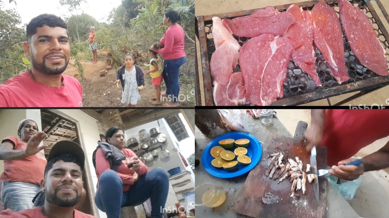 HOJE O NOSSO CHURRASQUINHO FOI NA CASA DE MAE 