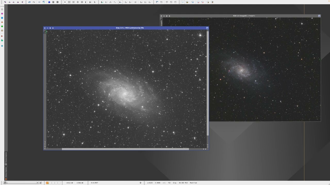 An Intermediate Mono LRGB Combination using PixInsight