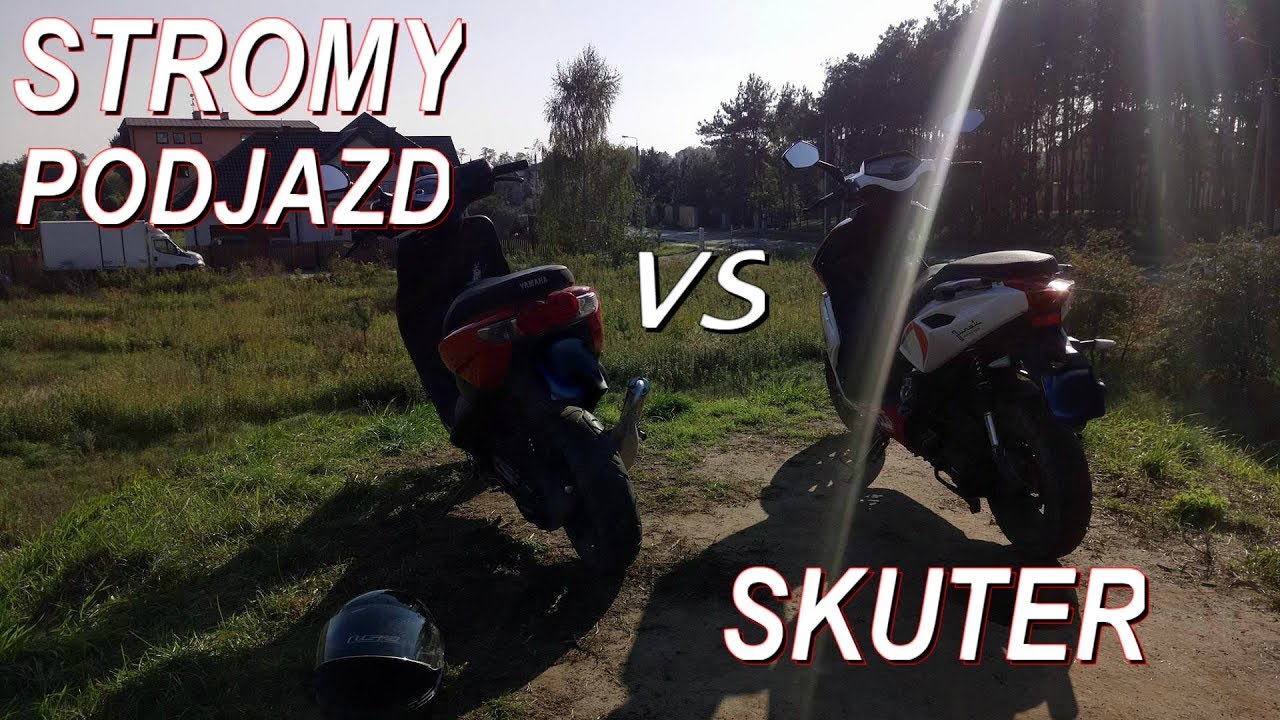 stromy podjazd vs SKUTER!