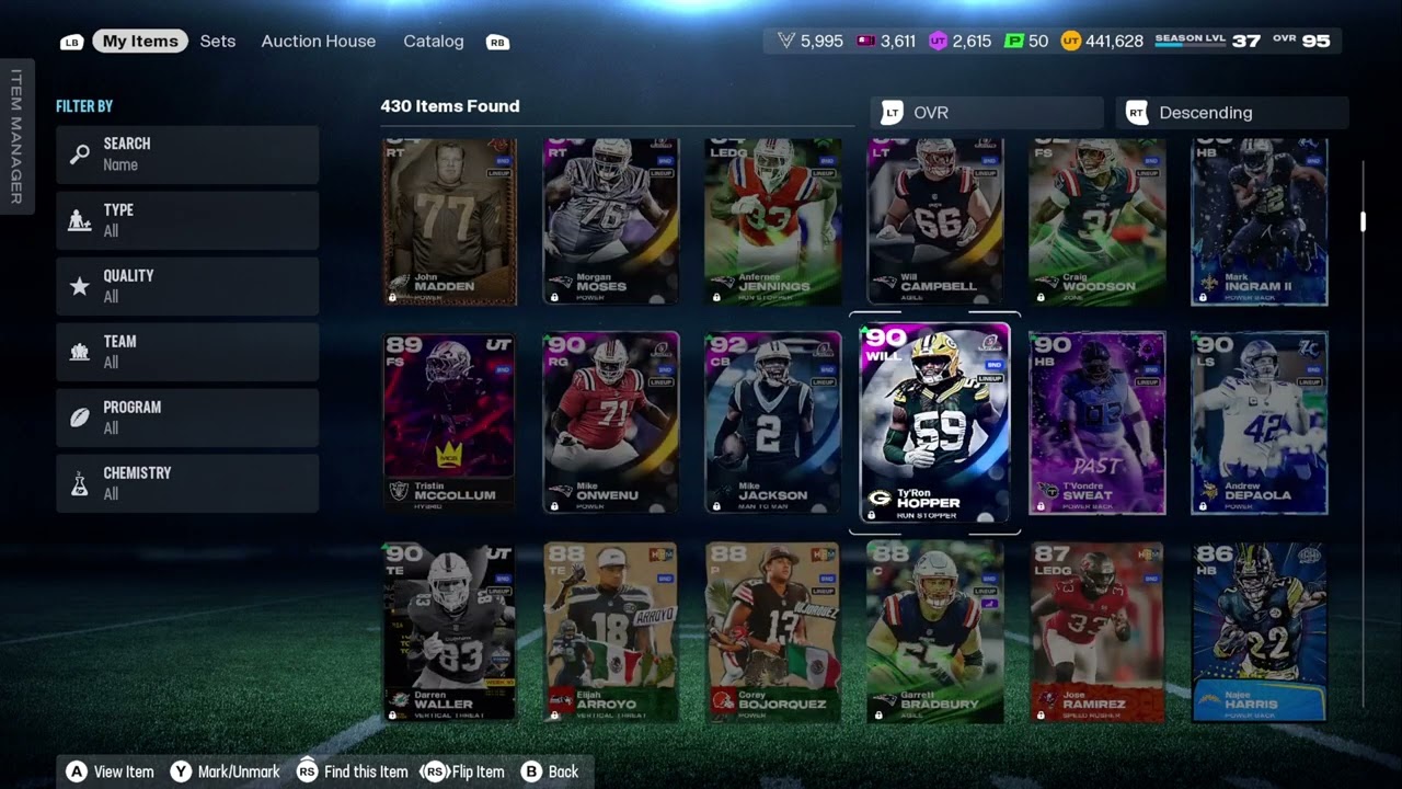 Madden 26 -Season 5 Level 37 New England Patriots Theme opening packs quick selling, getting coinsp1