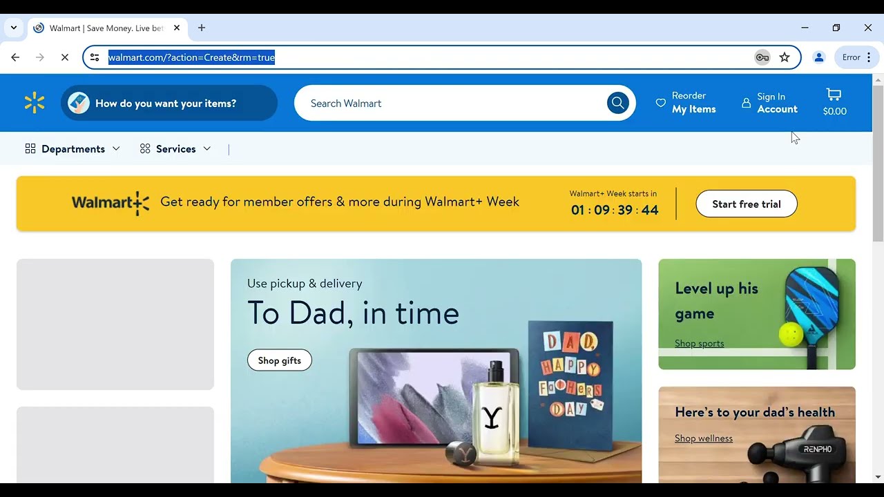Walmart Auto Account creation and mobile verification