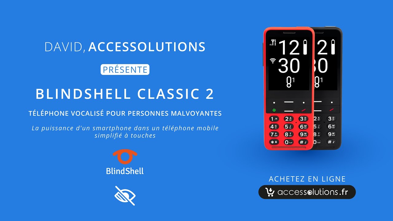 Nouveau téléphone vocalisé Blindshell Classic 2 • pour personnes malvoyantes