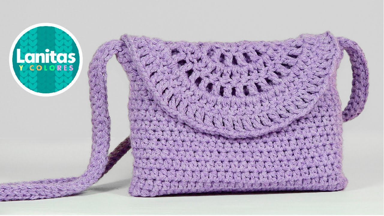 Bolso Cartera de algodón a crochet NIVEL PRINICIANTE | Lanitas y Colores