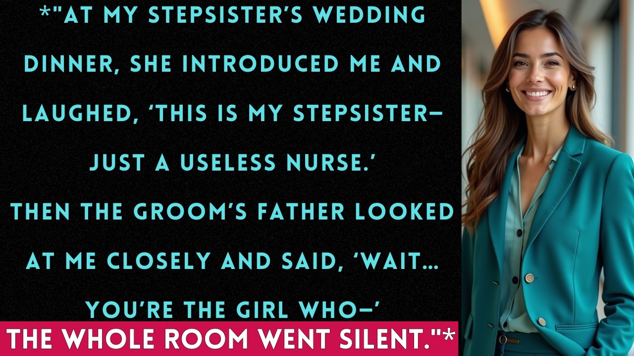 “At Her Wedding, My Stepsister Mocked Me as ‘Just a Nurse’—Then the Groom’s Father Knew Who I Was”