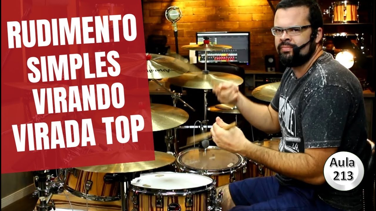 Aplicando Rudimento nas viradas - Single Stroke Four 🔥